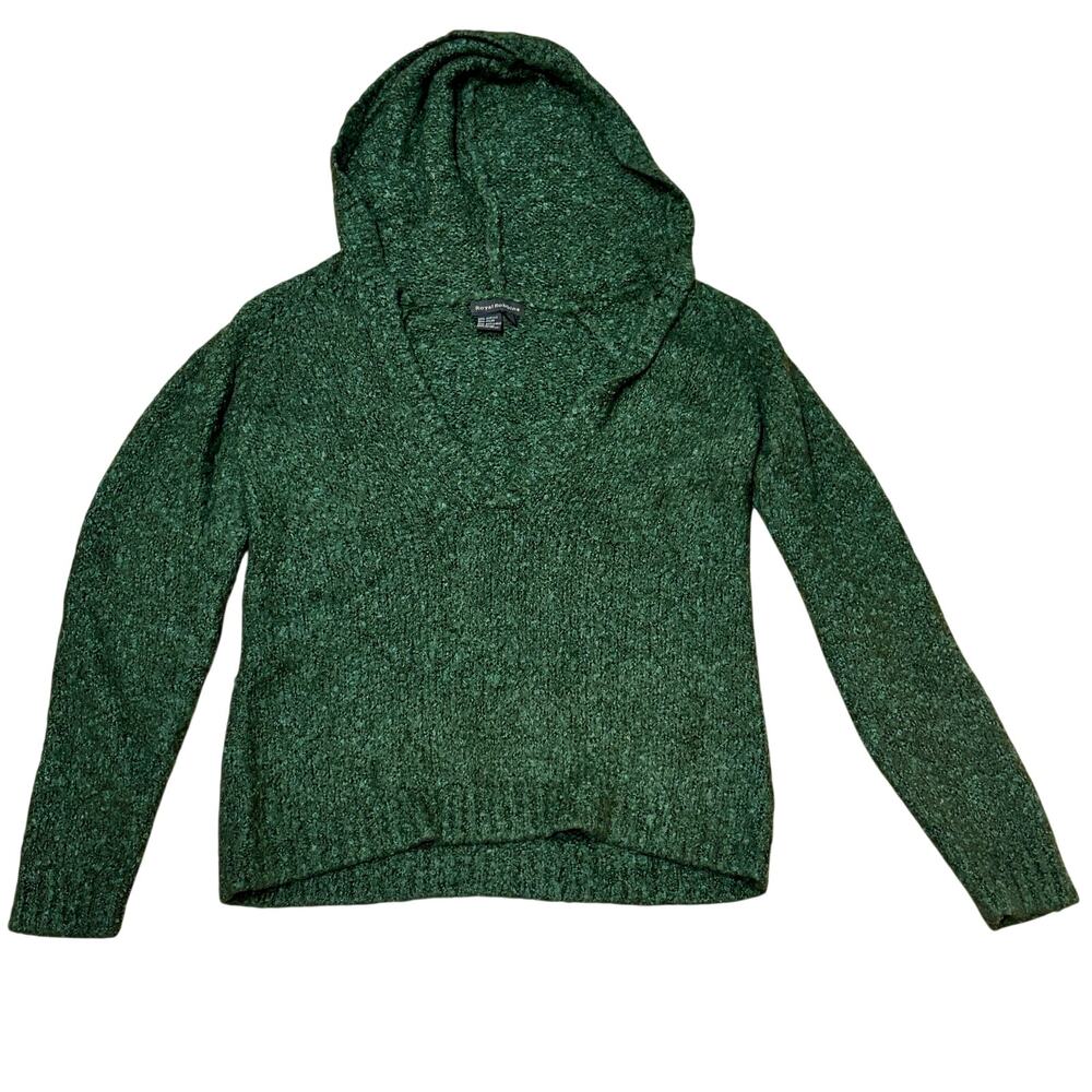 Royal Robbins Women's Small Tula Sweater Hoodie Pullover Green Textured Knit